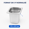 Bac Gastro GN 1/9 Inox - Syv. 150 mm - 1,4 L
