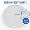 Perforerad Pizzaplåt Ø 350 mm Aluminium — Pro
