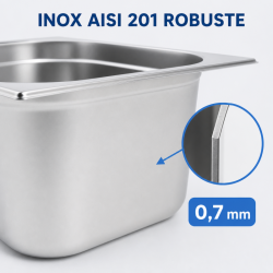 Bac Gastro GN 1/2 Rostfritt stål Djup 200 mm 12,5 L