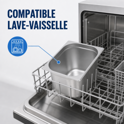 Bac Gastro GN 1/2 Inox Syvyys 200 mm 12,5 L