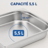 Bac Gastro GN 2/3 Rostfritt stål 65 mm 5,5 L — Gastronormbehållare Pro