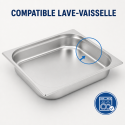Bac Gastro GN 2/3 Rostfritt stål 65 mm 5,5 L — Gastronormbehållare Pro