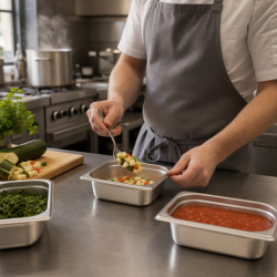 Bac Gastro GN 1/4 Rostfritt stål — Djup 65 mm — 1,8 L