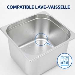 Bac Gastro GN 2/3 Inox 13 L - Syvyys 150 mm