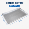 Perforerad presentationsplatta i aluminium 660 x 457 mm