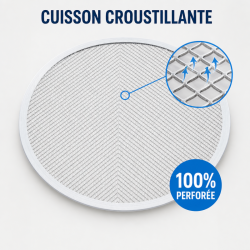 Perforerad Pizzaplåt Ø 280 mm Aluminium — Dynasteel