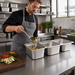 Bac Gastro GN 2/3 Inox 18 L - Syvyys 200 mm