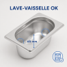 Bac Gastro GN 1/9 Inox - Syvyys 65 mm - 0,6 L