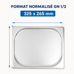 Bac Gastro GN 1/2 Rostfritt stål - 20 mm - 1 L - Dynasteel