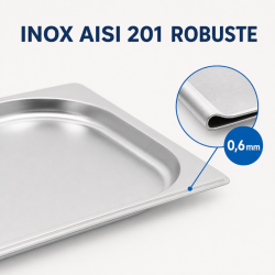Bac Gastro GN 1/2 Rostfritt stål - 20 mm - 1 L - Dynasteel