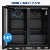 Bakre kylskåp 209 L 2 glasdörrar — Ventilerad