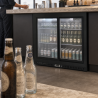 Refrigerated Back Bar 212 L 2 Sliding Doors Black