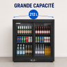 Refrigerated Back Bar 212 L 2 Sliding Doors Black