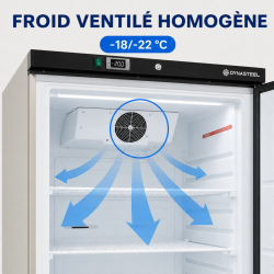 Armoire de Congélation Inox 510 L Ventilée -18/-22 °C