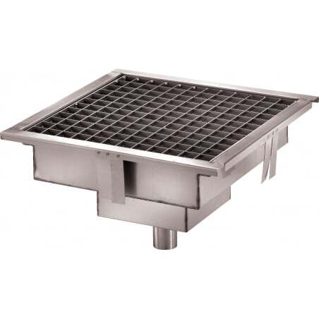 Caniveau de Sol en Inox 40 X 40 cm