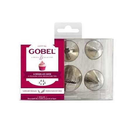 Crystal box of 6 Gobel piping nozzles