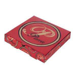 Pizza box Röd - 50 x 50 cm - Miljövänlig - Förpackning med 50
