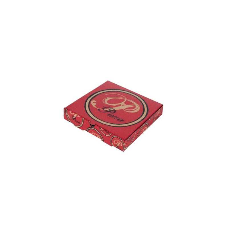 Röd pizzakartong "Pizza" - 40 x 40 cm - Miljövänlig - Förpackning med 100