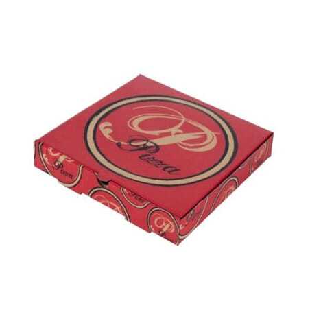 Punainen pizzalaatikko - 33 x 33 cm - Ympäristöystävällinen - 100 kpl:n erä
