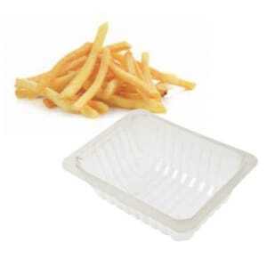 Set med 250 genomskinliga pommes frites-förpackningar - 75 cl