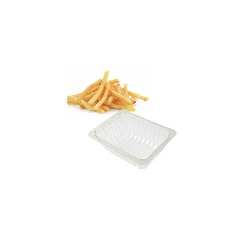 Set med 250 genomskinliga pommes frites-förpackningar - 75 cl