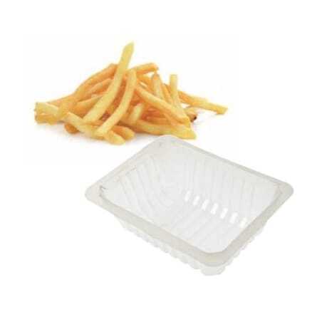 Set med 250 genomskinliga pommes frites-förpackningar - 75 cl