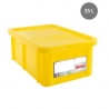 Suorakulmainen astia 35 L + Keltainen kansi HACCP