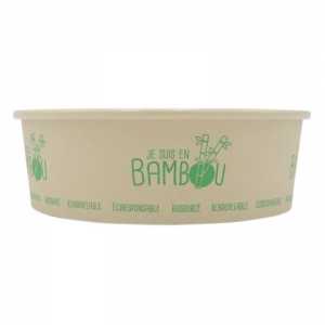 Skål i bambu för sallad - 480 ml - Paket med 50