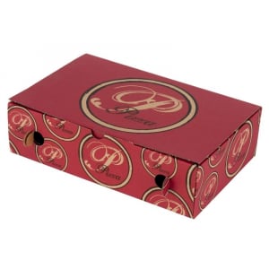 Pizza Calzone-låda Röd - 17 x 27 cm - Miljövänlig - Förpackning med 100
