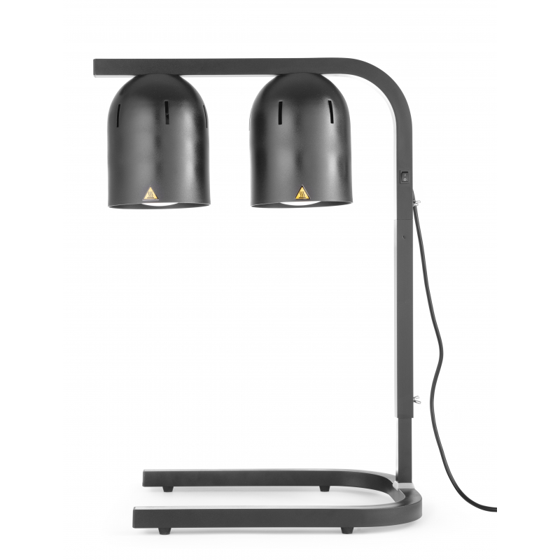 Portique Chauffe-plat Noir avec 2 Lampes Infrarouges