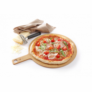 Pizzabricka med handtag - 254 mm i diameter