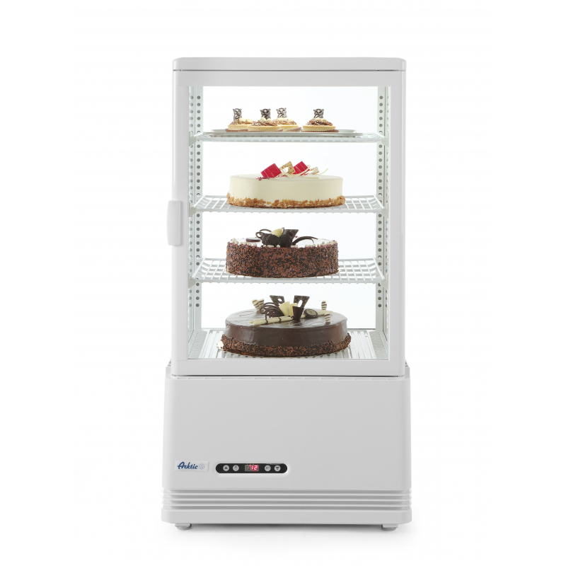 Kylskåp med vit frys och 4 glasade sidor - 68 liter