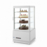 White Refrigerated Display Case with 4 Glass Sides - 68 liters