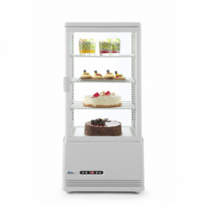 Kylskåp med vit färg och 4 glasade sidor - 78 liter