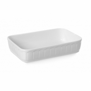 Uuninkestävä suorakulmainen posliinilautanen - 375 x 260 mm