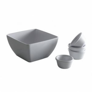 White Square Bowl - 270 x 270 mm - Brand HENDI