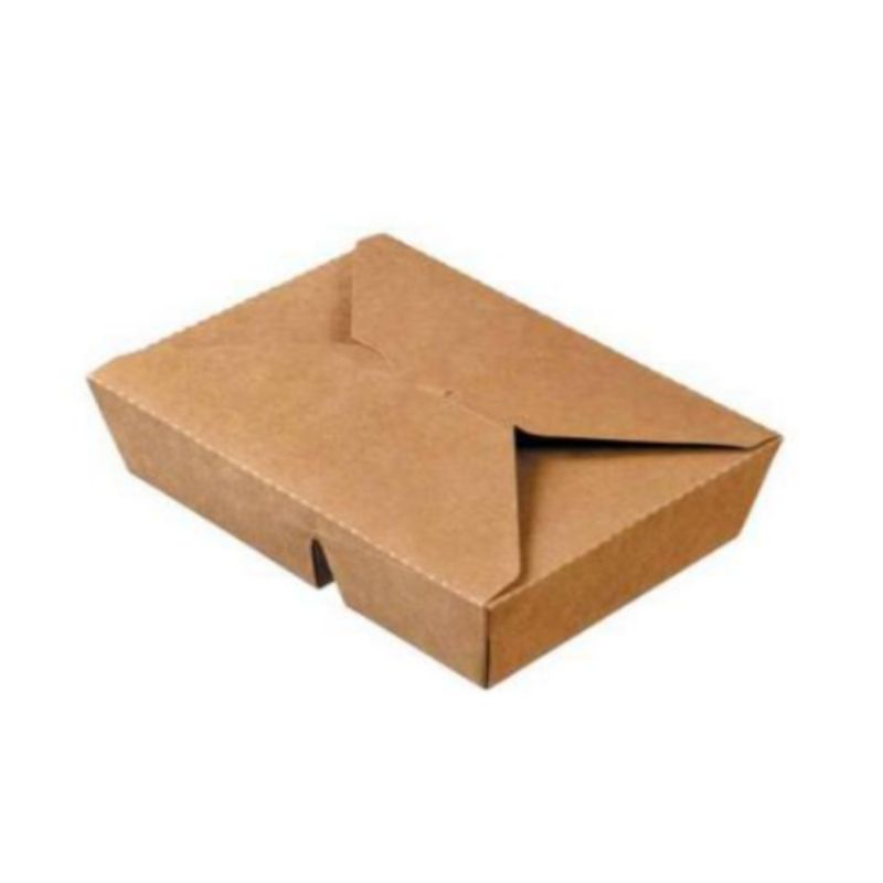 Matlåda med 2 fack i kartong - 2 x 400 ml - Förpackning med 50
