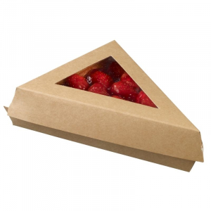 Triangel Snackförpackning i kartong - 155 x 110 x 45 mm - Förpackning med 25 stycken