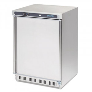 Kylskåp med positiv kyla för bänkskiva i rostfritt stål - 150 L