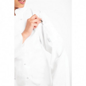 Keittiön valkoinen unisex-takki pitkillä hihoilla Vegas - Koko S - Whites Chefs Clothing - Fourniresto