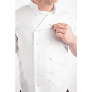 Keittiön valkoinen sekoitettu lyhythihainen Vegas-takki - Koko L
