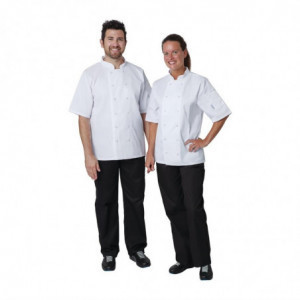 Keittiön valkoinen sekoitettu lyhythihainen takki Vegas - Koko S - Whites Chefs Clothing - Fourniresto