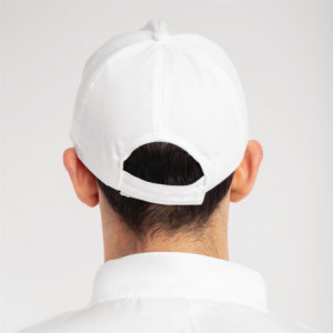 Keps Baseball Vit Med Justerbar Rem - One Size - Whites Chefs Clothing - Fourniresto