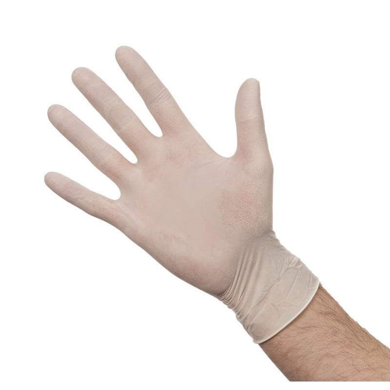 Latexpudrade handskar - Storlek L - Förpackning med 100 - FourniResto - Fourniresto