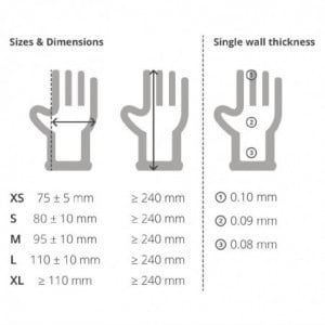 Latexpudrade handskar - Storlek L - Förpackning med 100 - FourniResto - Fourniresto