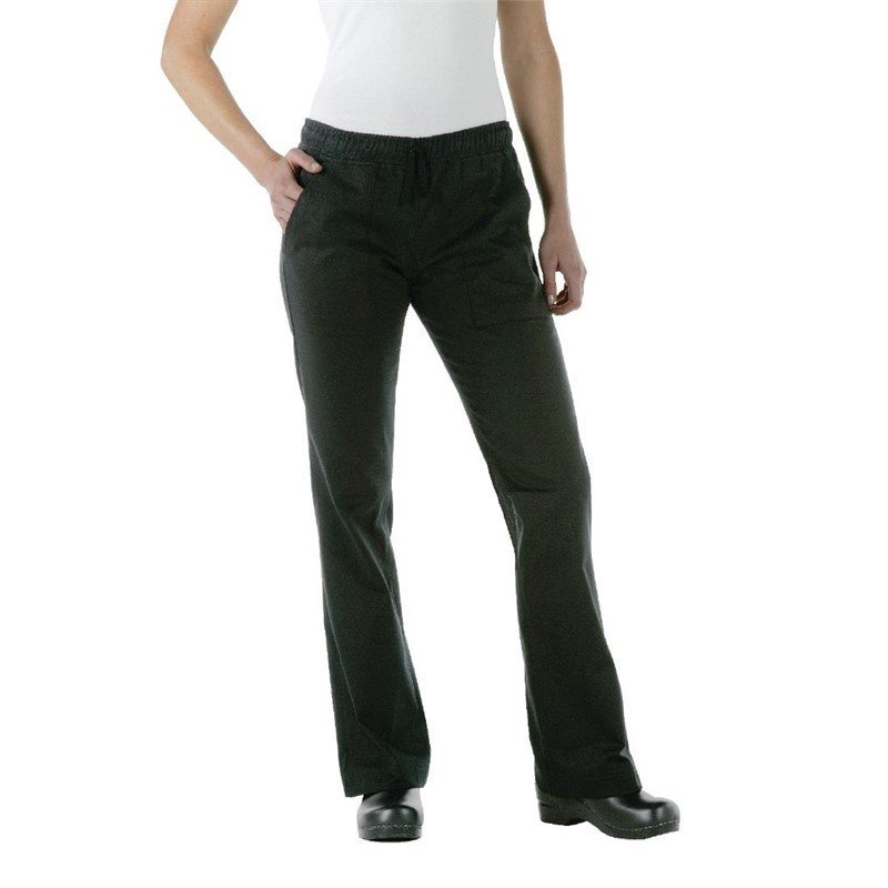 Pantalon De Cuisine Femme Noir Executive - Taille L - Chef Works - Fourniresto