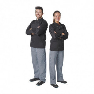 Keittiöpaita, musta, pitkillä hihoilla, Vegas - koko L - Whites Chefs Clothing - Fourniresto