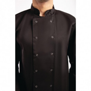 Svart unisex kockjacka med långa ärmar Vegas - Storlek M - Whites Chefs Clothing - Fourniresto