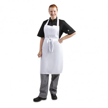 Esiliina Bavette Valkoinen 711 X 656 Mm - Whites Chefs Clothing - Fourniresto