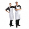 Esiliina Bavette Valkoinen 711 X 656 Mm - Whites Chefs Clothing - Fourniresto